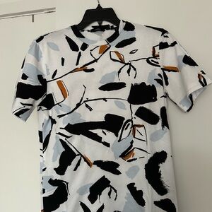 Theory Abstract Print Short Sleeve Tee